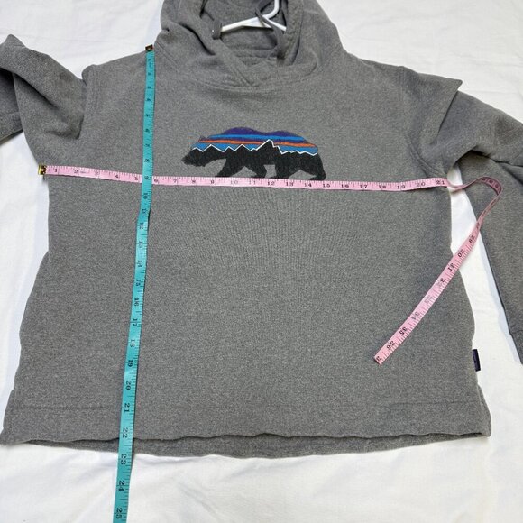 Patagonia Women’s Fitz Roy Bear Uprisal Hoody Large Gray EUC - Picture 7 of 10